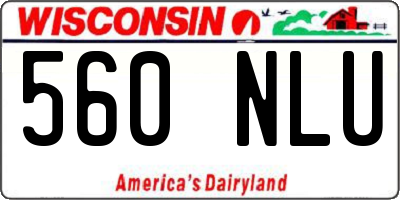 WI license plate 560NLU