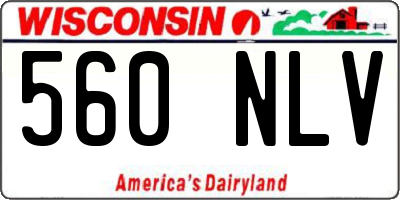 WI license plate 560NLV