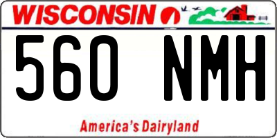 WI license plate 560NMH