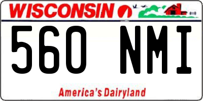 WI license plate 560NMI