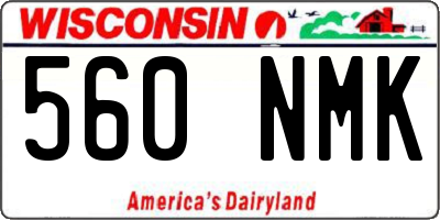 WI license plate 560NMK