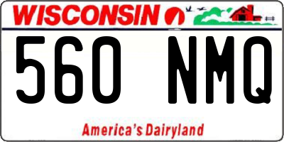 WI license plate 560NMQ