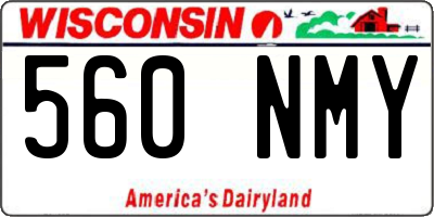 WI license plate 560NMY