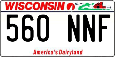 WI license plate 560NNF