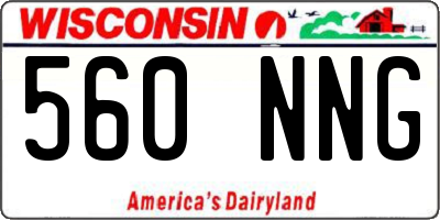 WI license plate 560NNG