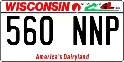 WI license plate 560NNP
