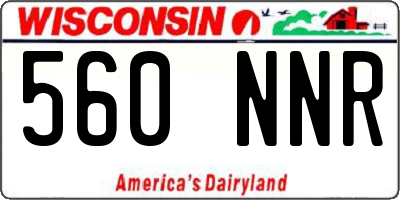 WI license plate 560NNR
