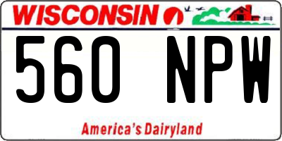 WI license plate 560NPW