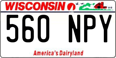 WI license plate 560NPY