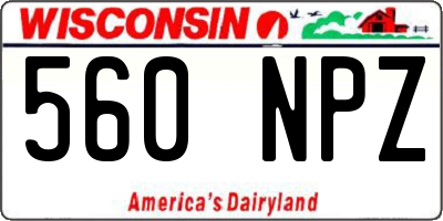 WI license plate 560NPZ