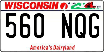 WI license plate 560NQG