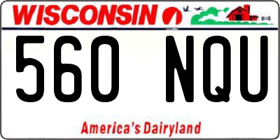 WI license plate 560NQU