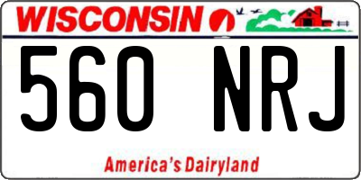 WI license plate 560NRJ