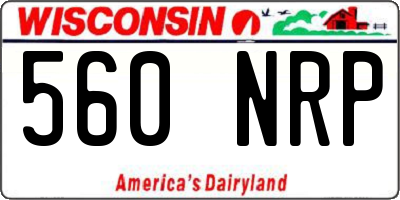 WI license plate 560NRP