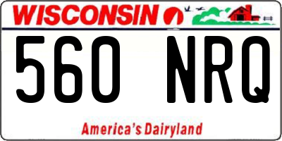 WI license plate 560NRQ