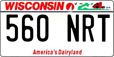 WI license plate 560NRT
