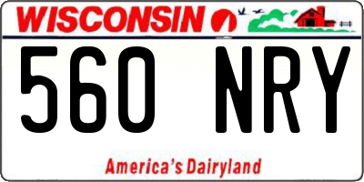 WI license plate 560NRY