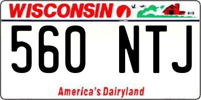 WI license plate 560NTJ