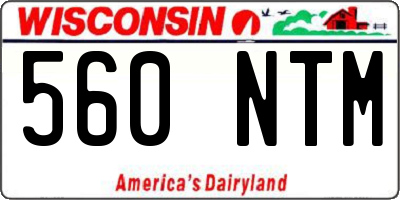 WI license plate 560NTM