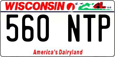 WI license plate 560NTP