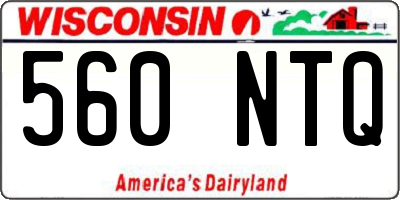 WI license plate 560NTQ