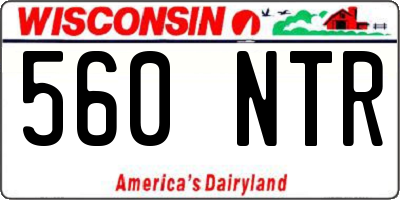 WI license plate 560NTR