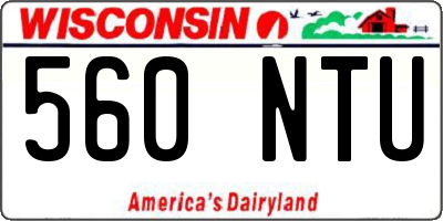 WI license plate 560NTU