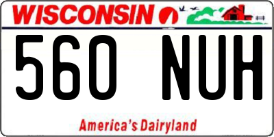 WI license plate 560NUH