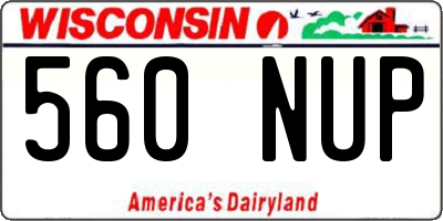 WI license plate 560NUP