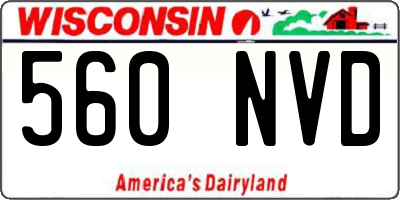 WI license plate 560NVD