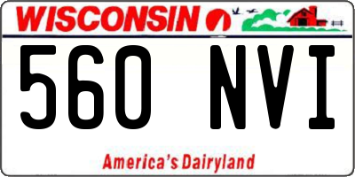 WI license plate 560NVI