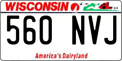 WI license plate 560NVJ