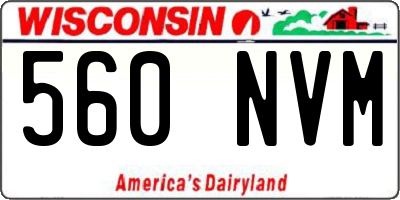 WI license plate 560NVM