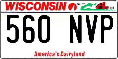 WI license plate 560NVP
