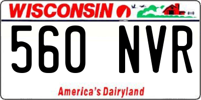 WI license plate 560NVR