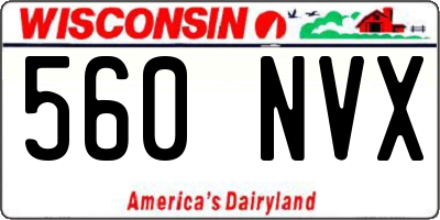 WI license plate 560NVX