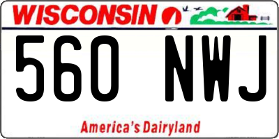 WI license plate 560NWJ