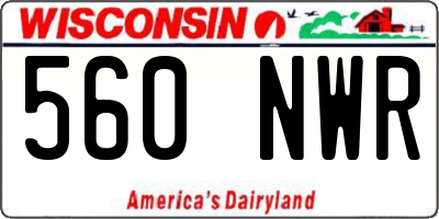 WI license plate 560NWR