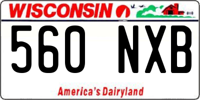 WI license plate 560NXB