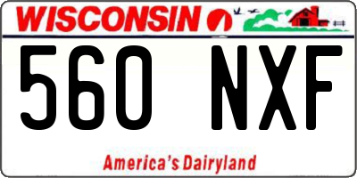WI license plate 560NXF