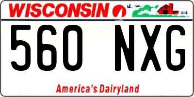 WI license plate 560NXG