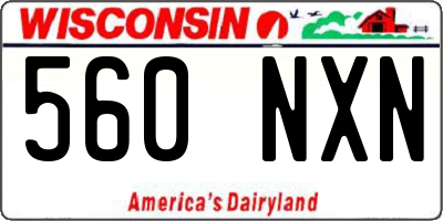 WI license plate 560NXN