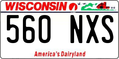 WI license plate 560NXS