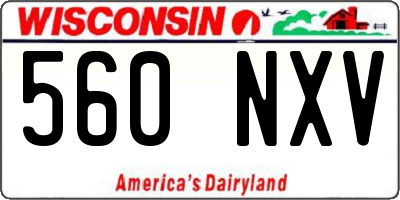 WI license plate 560NXV