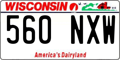 WI license plate 560NXW