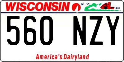 WI license plate 560NZY