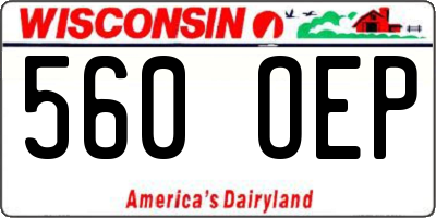 WI license plate 560OEP
