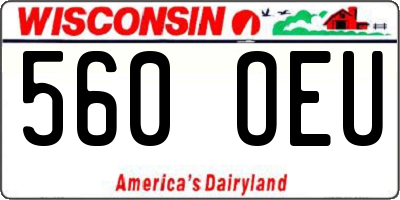 WI license plate 560OEU