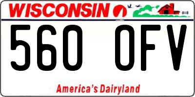 WI license plate 560OFV