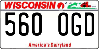 WI license plate 560OGD